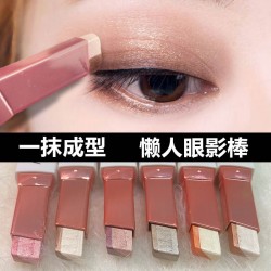 eye shadow stick one touch molding two-color novice beginner pearlescent waterproof internet celebrity eye