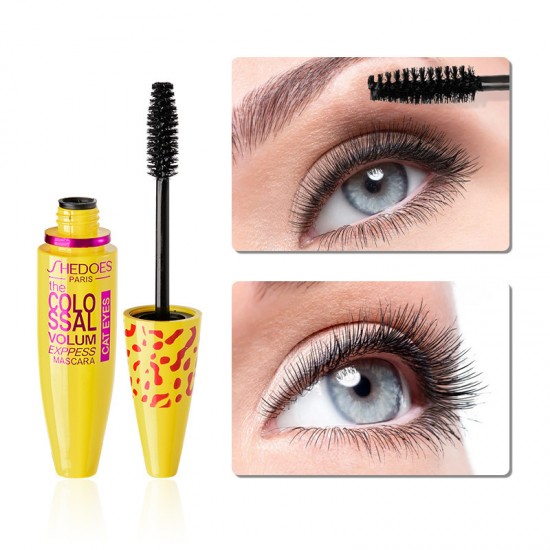 Banana Yellow Tube Leopard Print Slim and Thick Curved Three-dimensional Mascara Banana Yellow Tube Leopard Print Slim and Thick Curved Three-dimensional Mascara